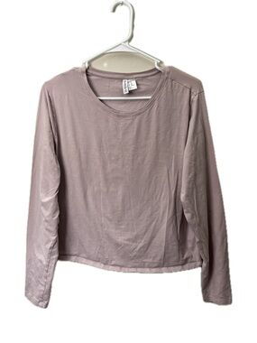 H&M Basic Dusty Pink Long Sleeve Crop Top XXL Soft Stretch